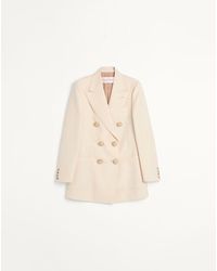 Valentino - ダイアゴナル ドライウール ブレザー 女性 アイボリー - Lyst