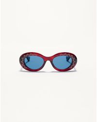 Valentino - Oval Acetate Eyewear - Lyst