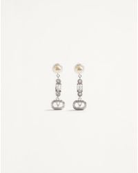 Valentino Garavani - Ovalette Metal, Pearl And Swarovski Crystal Earrings - Lyst