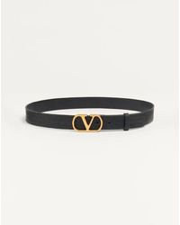 Valentino Garavani - Vlogo Signature Calfskin Belt 30 Mm - Lyst