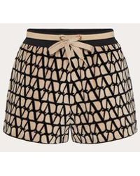 Valentino - Shorts in sponge jersey toile iconographe - Lyst
