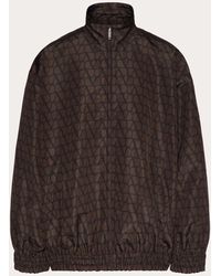 Valentino - Silk Faille Jacket With All-over Toile Iconographe Print - Lyst