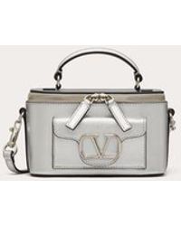 Valentino Garavani - Mini Locò Handbag In Metallic Calfskin - Lyst