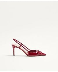 Valentino Garavani - Vlogo Signature Patent Leather Slingback Pump 80Mm - Lyst