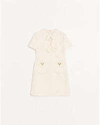 Valentino - Crepe Couture Short Dress - Lyst
