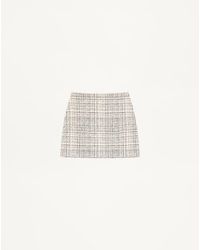 Valentino - Square Tweed Mini Skirt - Lyst