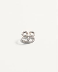 Valentino Garavani - Ovalette Metal And Swarovski Crystal Ring - Lyst