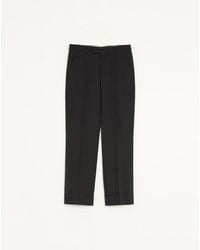 Valentino - Wool Trousers With Turn-Ups 44 - Lyst
