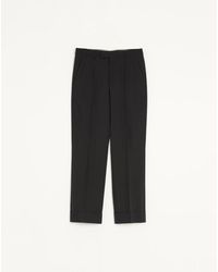 Valentino - Wool Trousers With Turn-Ups 44 - Lyst