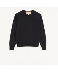 Valentino - Wool Jumper With Vlogo Embroidery - Lyst