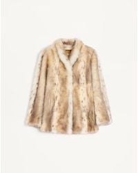 Valentino - シアリング コート 女性 アイボリー - Lyst