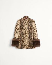 Valentino - Caban Aus Wollstoff Mit Jaguar Spots Print Frau - Lyst