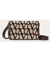 Valentino Garavani - Toile Iconographe Shoulder Strap Pouch With Leather Details - Lyst