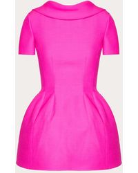 Valentino - Crepe Couture Short Dress With Bow Detail - Lyst