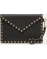 valentino studded clutch