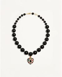 Valentino Garavani - Collar Coeur Royal De Metal, Resina, Esmalte Y Cristales Swarovski Mujer - Lyst