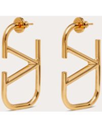Valentino Garavani Vlogo Signature Metal Earrings - Metallic