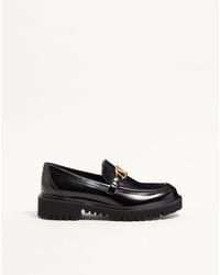 Valentino Garavani - Vlogo Signature Calfskin Loafer 34 - Lyst