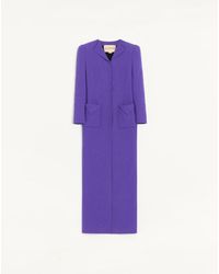 Valentino - Embroidered Cady Satin Coat - Lyst
