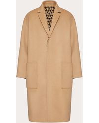Valentino - Reversible Double-faced Wool Coat With Toile Iconographe Pattern - Lyst