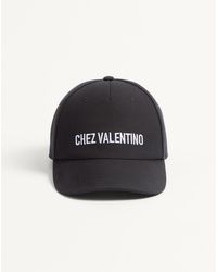 Valentino Garavani - Chez Cotton Baseball Cap With Embroidery - Lyst