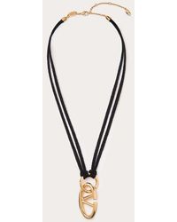 Valentino Garavani - The Bold Edition Vlogo Rope And Metal Necklace - Lyst