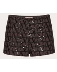 Valentino - Dry Tailoring Wool Embroidered Shorts - Lyst