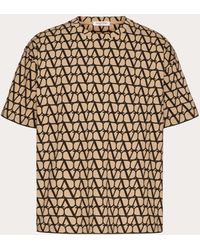 Valentino - Cotton T-shirt With Toile Iconographe Print - Lyst