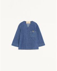 Valentino - Denim Chambray Shirt 36 - Lyst