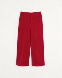 Valentino - Washed Cotton-Linen Velvet Trousers With Turn-Ups - Lyst