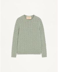 Valentino - Cable-Knit Wool Jumper With Vlogo - Lyst