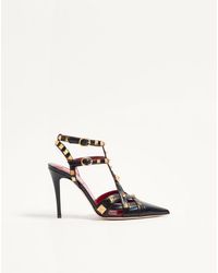 Valentino Garavani - Studdy Pumps Aus Ziegenleder, 100 Mm Frau - Lyst