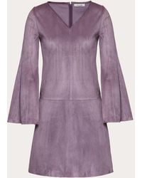 Valentino Suede Dress - Purple