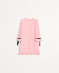 Valentino - Crepe Couture Short Dress - Lyst