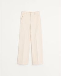 Valentino - Cuffed Cotton Canvas Trousers - Lyst