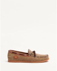 Valentino Garavani - Palm Avenue Crust Leather Boat Shoe - Lyst