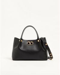 Valentino Garavani - Small Soft Leather Shopping Bag - Lyst
