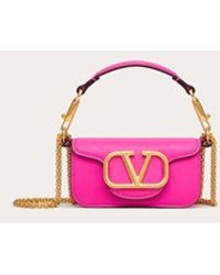 Valentino Garavani - Locò Micro Bag In Calfskin Leather With Chain - Lyst