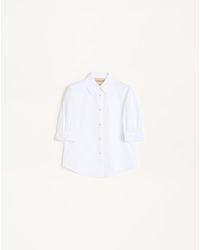 Valentino - Cotton Popeline Shirt 38 - Lyst