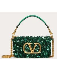 Valentino Garavani - Small Locò Shoulder Bag With 3d Embroidery - Lyst
