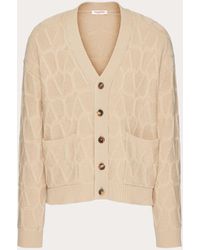 Valentino - Wool Cardigan With Toile Iconographe Pattern - Lyst