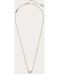 Valentino Garavani - Halskette Vlogo Signature Aus Metall Mann - Lyst