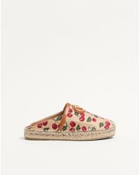Valentino Garavani - Vlogo Signature Mule With Cherryfic Motif 25Mm 35 - Lyst