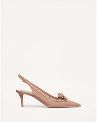 Valentino Garavani - Rockstud Bow Slingback Patent Leather Pump 60Mm - Lyst