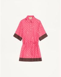 Valentino - Stelline Firma Starry Twill Shirt Dress - Lyst