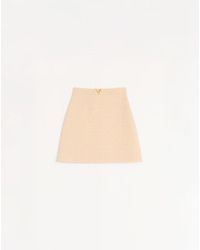 Valentino - Curly Wool Short Skirt - Lyst
