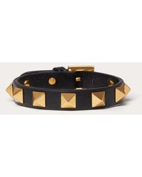 Valentino Garavani - Rockstud Bracelet In Leather And Metal - Lyst