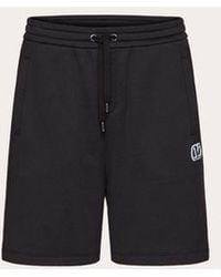 Valentino - Technical Cotton Bermuda Shorts With Vlogo Signature Patch - Lyst