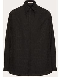 Valentino - Cotton Poplin Shirt With Toile Iconographe Pattern - Lyst