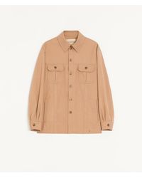 Valentino - Cotton Gabardine Shirt Jacket With Vlogo - Lyst